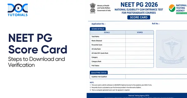 Neet pg score card
